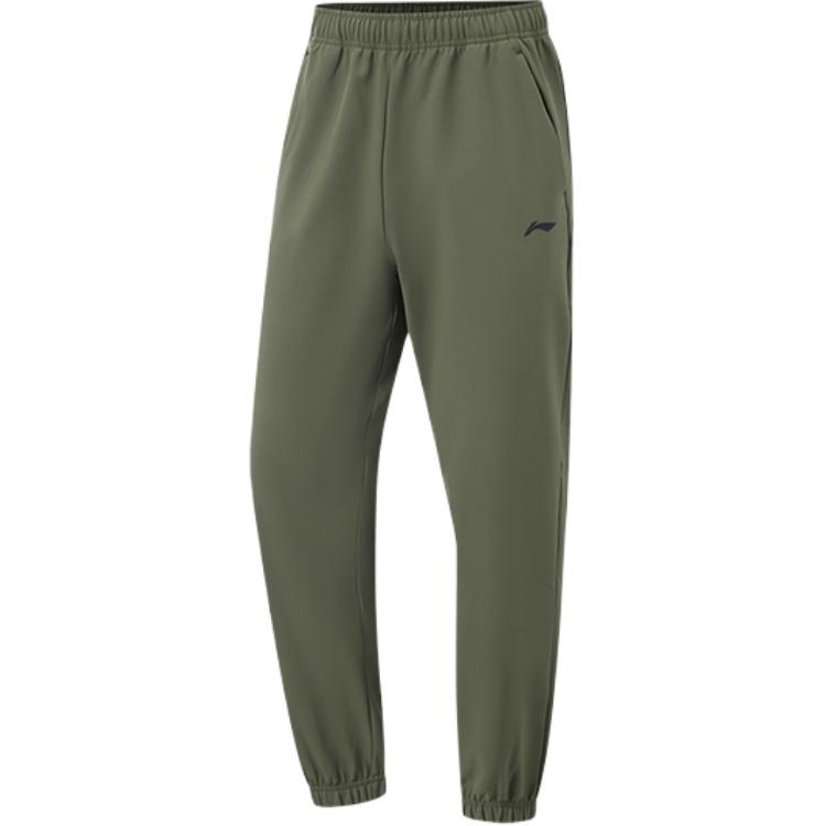 

Li Ning Однотонные Спортивные Брюки Джоггеры из Трикотажа Средней Посадки Дышащие Универсальные Модные Мужские Брюки AYKU967-3 XXL