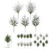 Christmas Pine Branches Faux Tree Leaves For Holiday Decor And Photography Props