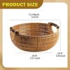 Woven Round Fruit Basket Bowl Display Dish Organizer Imitation Rattan Food Serving Tray for