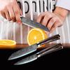5Pcs Damascus Chef Knife Wood Handle Damascus Kitchen Knife Santoku Slicing Chef Paring Utility
