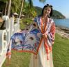 Új rojtokkal ellátott sál Yunnan Dali turizmus etnikai stílusú kendő női divat sokoldalú tengerparti strandtörölköző