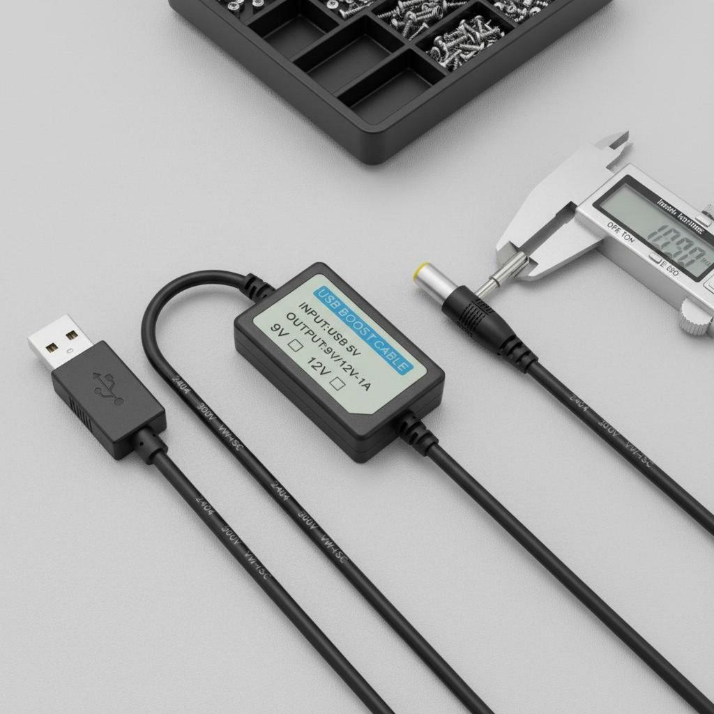 5V To 9V/12V Boost Cable Smart IC Chip USB DC Power