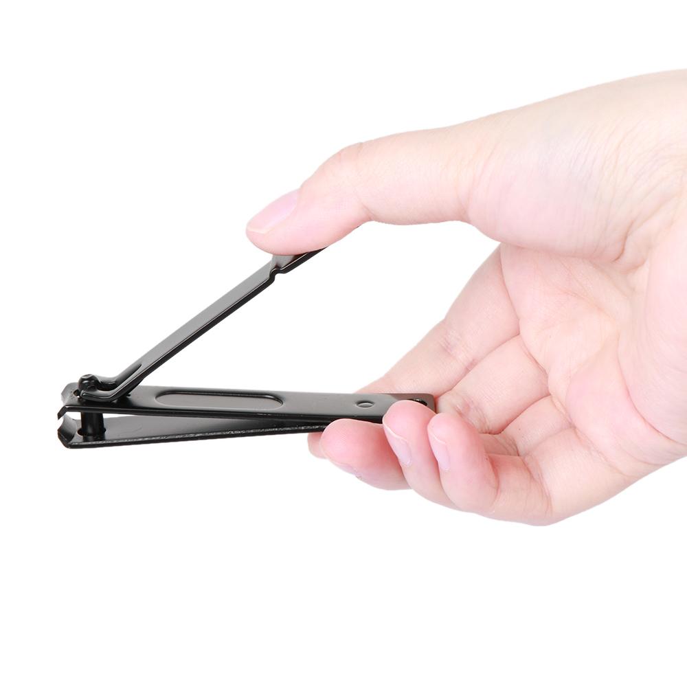 Black Manicure Slope Flat Shape Nail Clipper Cutter Pedicure Nail Care Nail Trimmer