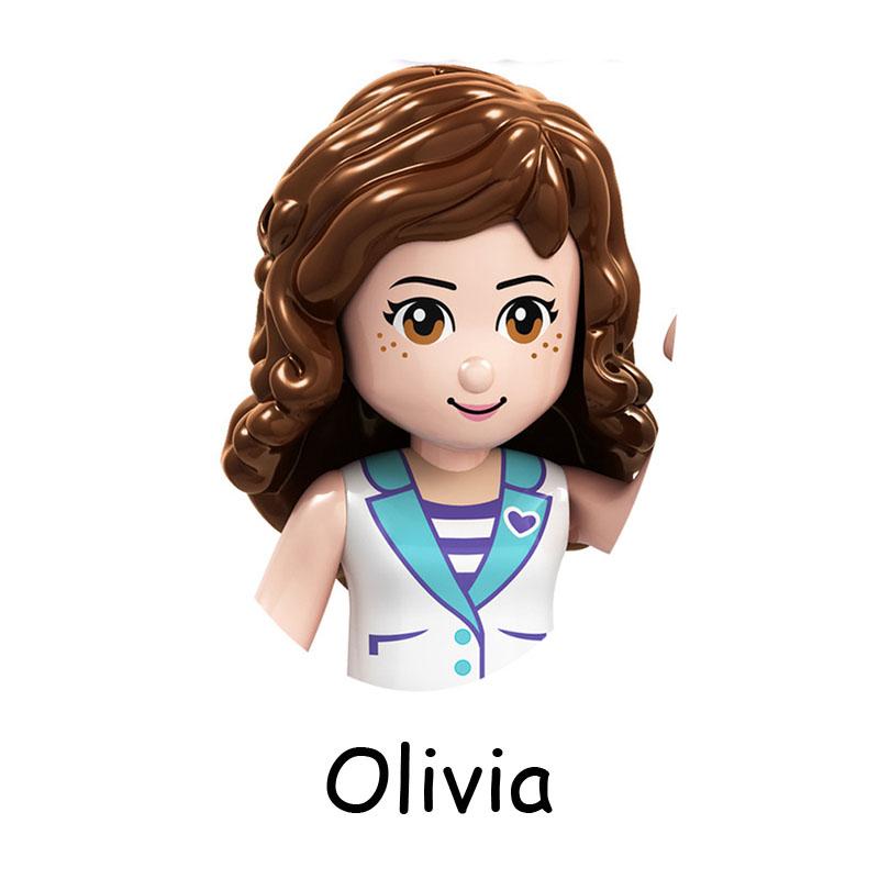 Non-Toxic Fairy Tale Princess Children Belle Beast Cinderalla Anna Olivia Model Figure Blocks Construction Building Bricks Toys For Children