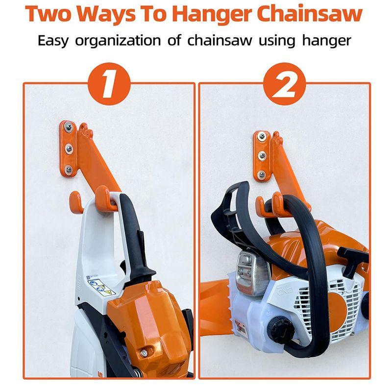 J1UL1N Tools Wall Mount Hanger Chainsaw Hanger Wall Mount Holder Garage Storage Chainsaw Holder