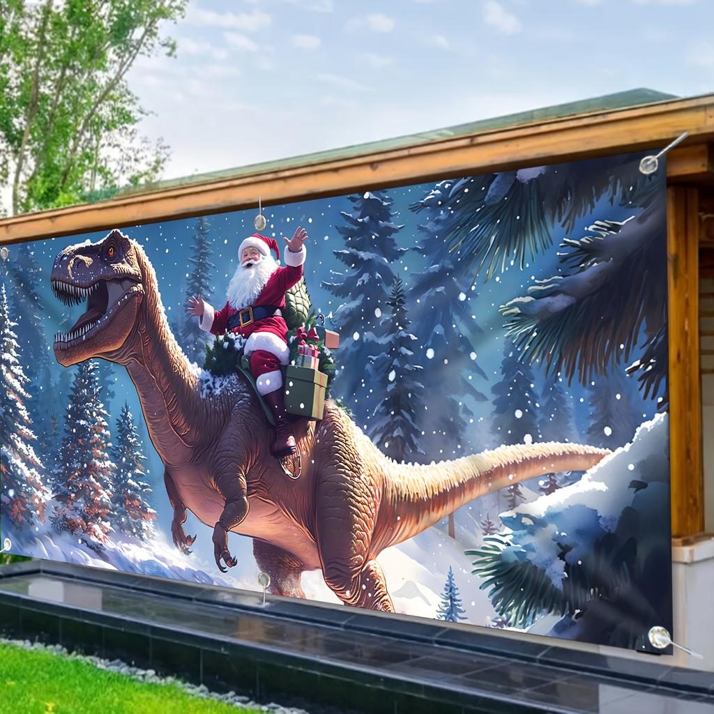 1pc Dinosaur Decor Backdrop Christmas Outdoor Decor Tapestry