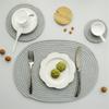 Grey Handwoven Coasters Cotton Rope Braided Placemats Cup Pad Table Decor Heat Resistant Table Mat Cup