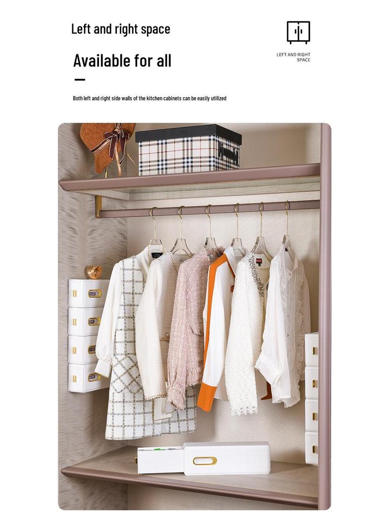 Wall-Mounted Sock & Underwear Organizer: Drawer-Style, Grid Design, Space-Saving Solution