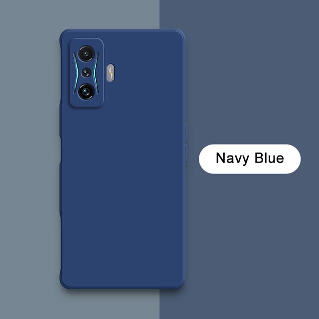 

Оригінальний квадратний рідкий чохол для телефону Xiaomi POCO F4 GT Soft Silicone 360 ​​Protective Shockproof Back Cover PocoF4 F4GT Housing POCO F4 темно-синього кольору