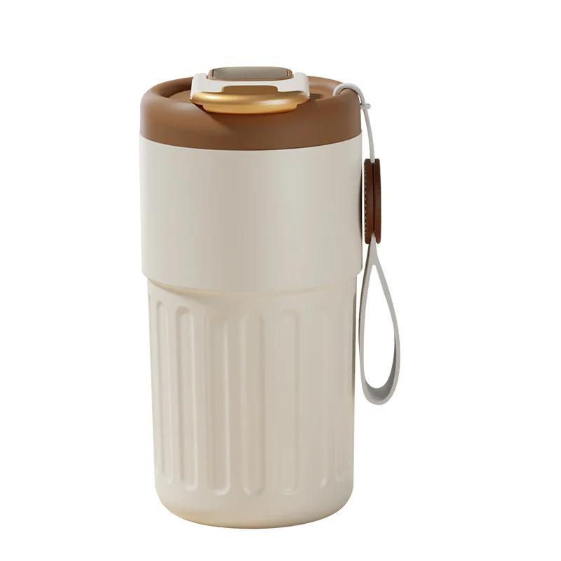 Thermos Cup Ladies Stainless Steel Portable Coffee Insulated Cup Long Term Heat Preservation Cold Insulation