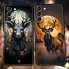 Phone Case Cover for Samsung Galaxy S25 Edge S24 S23 S22 S20 S21 FE Ultra S10 S10E Plus 5G Soft TPU Capas Deer Lichee Pattern