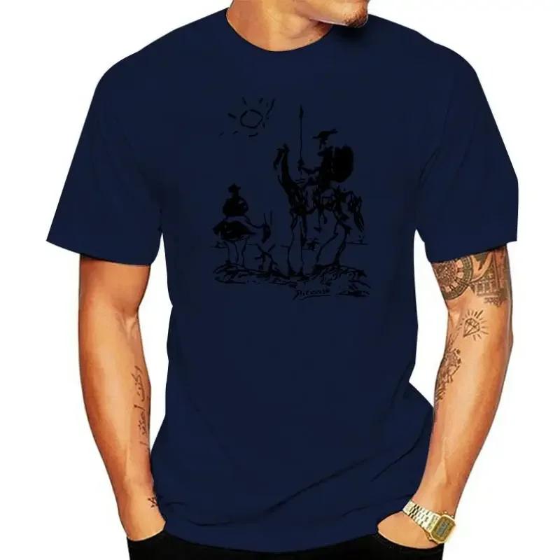 Maglietta con girocollo a maniche corte, stampa Picasso Don Chisciotte, la mia maglietta per unisex, abbigliamento unisex cool, maglietta oversize, magliette grafiche
