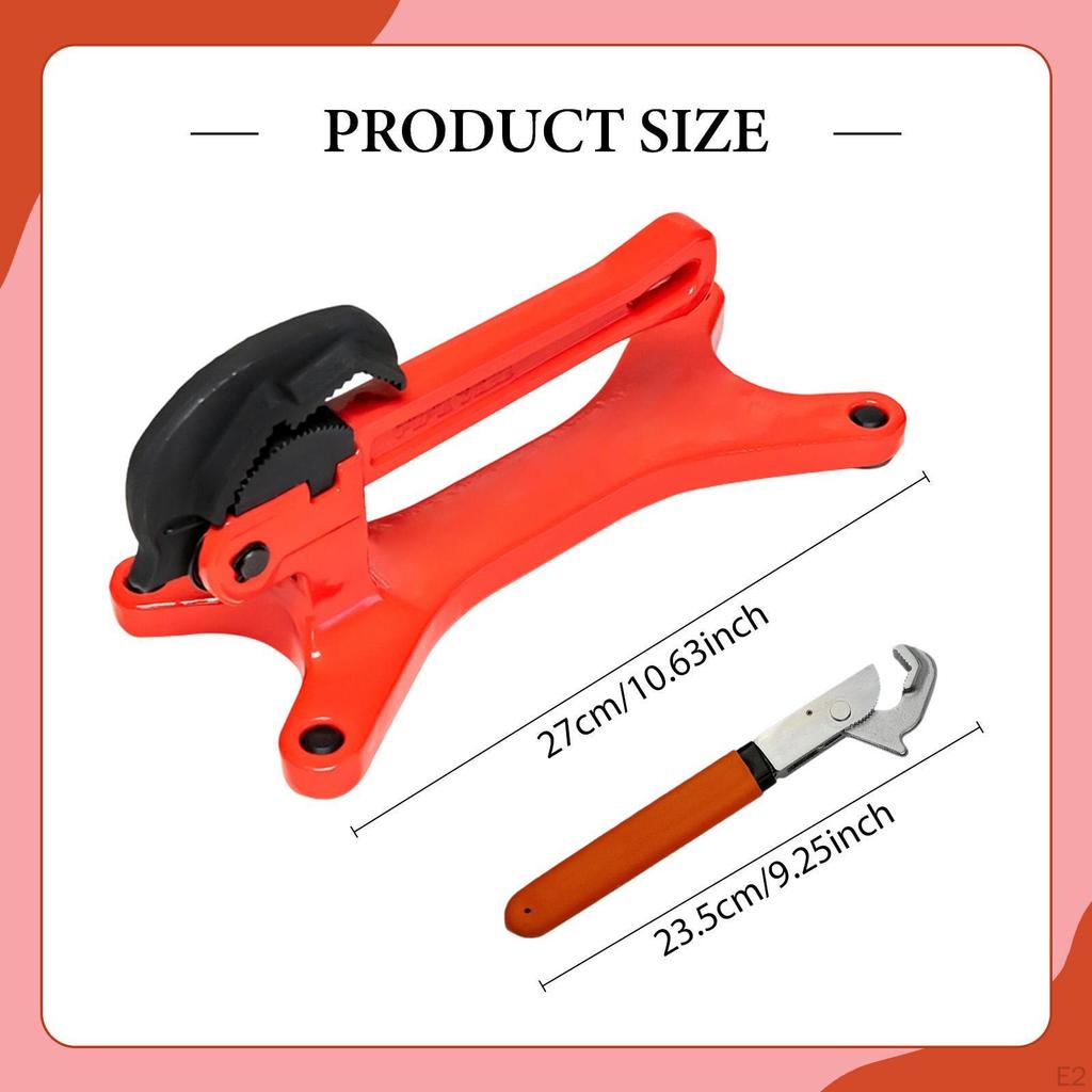 Tragbare Rohrspannzange Klemmbacke Sanitärwerkzeug Schraubenschlüssel für Installation Befestigung