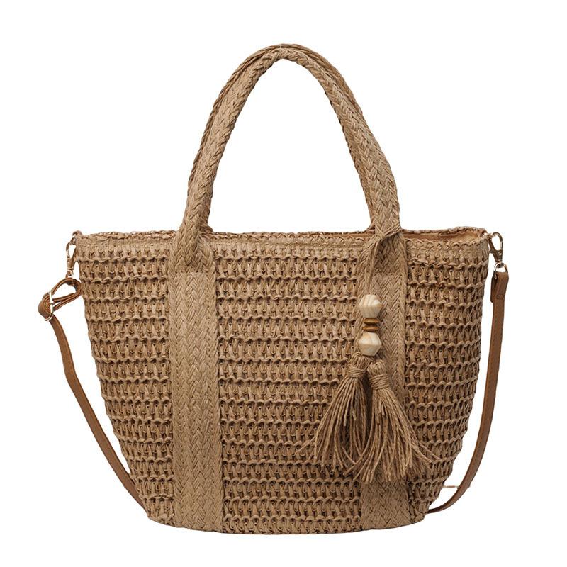 Premium Portable Tote Bag 2025 New Trendy Vegetable Basket Hand-woven Bag Women's Shoulder Crossbody Straw Bag
