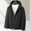 Mens Down Jacket Winter Hooded White Goose Fleece Thick Warm Casual Coat