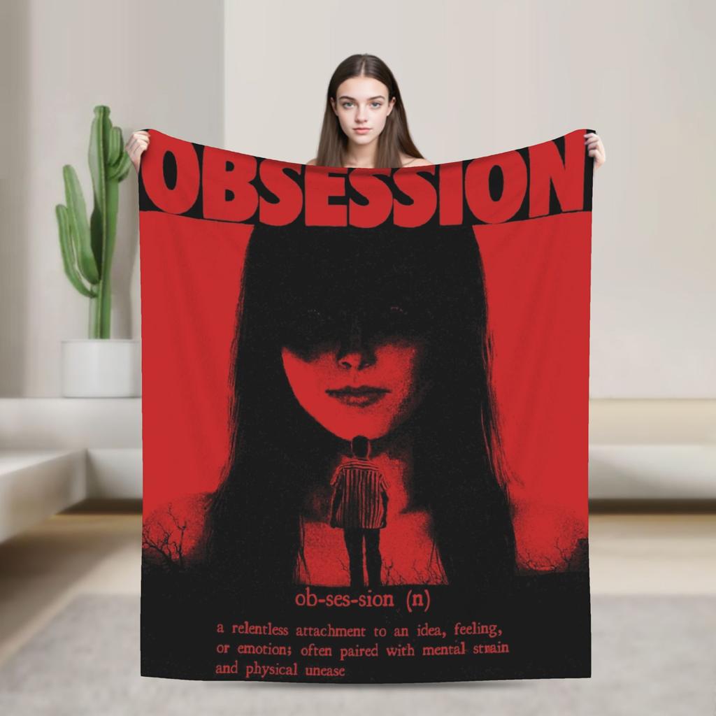 Obsession Horror Movie Blanket Wool Funny Warm Throw Blanket for Coverlet Decoration