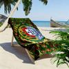 Portuguese Heritage Emblem Beach Towel Soft Beach Outdoor Pool Towel Quick-drying Swim Towel Swim Beach Travel and Vacation Towels Comfort