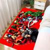 Marvel Has Authorized 1pc Cartoon Printed Floor Mat, Featuring Iron Man, Thor, Captain America, Hulk Hero Group Portrait, Red