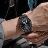 Men Luxury Leather Strap Watch Business and Leisure Large Dial Calendar Men Quartz Watch Relogio Masculino