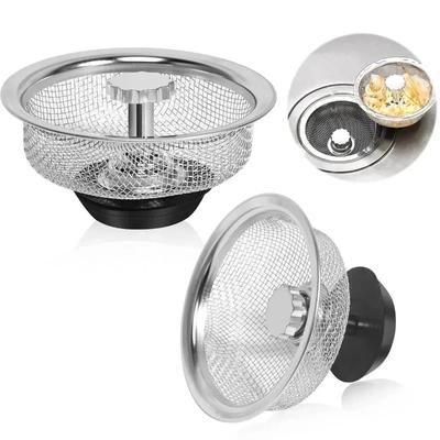 Universal Garbage Drain Pipe Floor Drain Net Cover Filter for Kitchen Sink Deodorant Cover Stainless Steel Strainer Anti-block