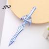 No Lag Gel Pen 2Pcs Ancient Swords Shape with Black Ink Martial Arts Weapon Design Smooth Writing Ballpoint for Students Novelty Stationery Gift Anime