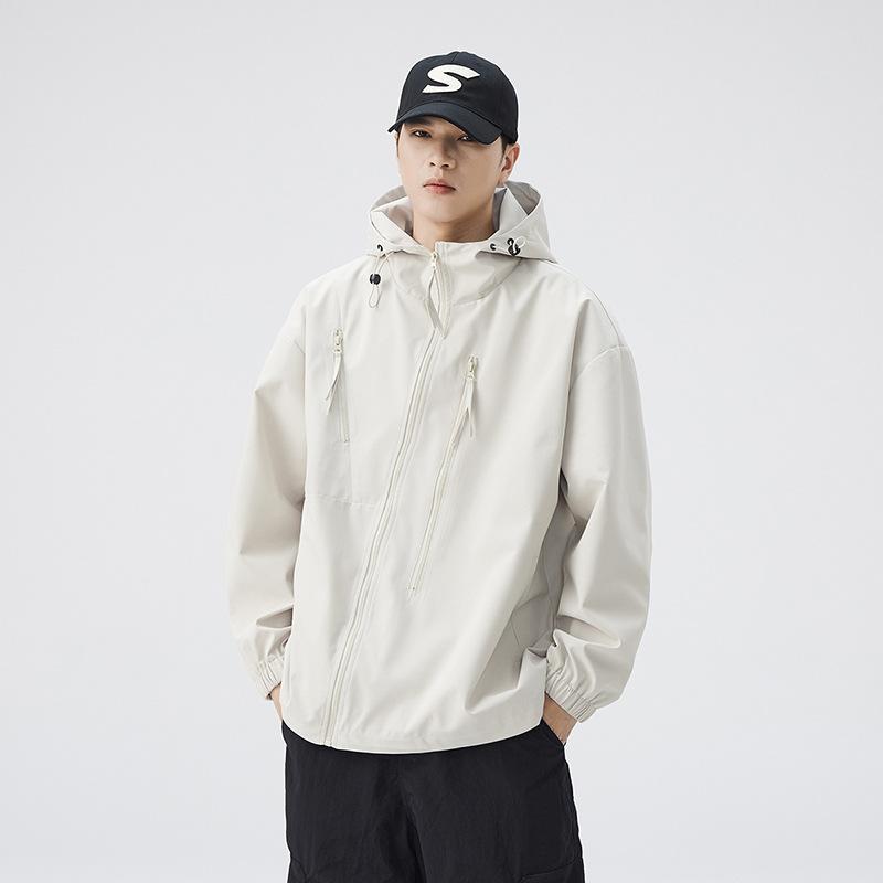 Autumn Jacket Hooded Jacket Men's Autumn Outdoor Windproof Waterproof Tide Brand Tooling Mountaineering Jacket