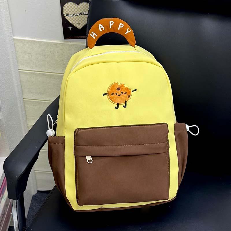 Schoolbag new student schoolbag cute cartoon print color matching backpack versatile high school students large capacity backpack