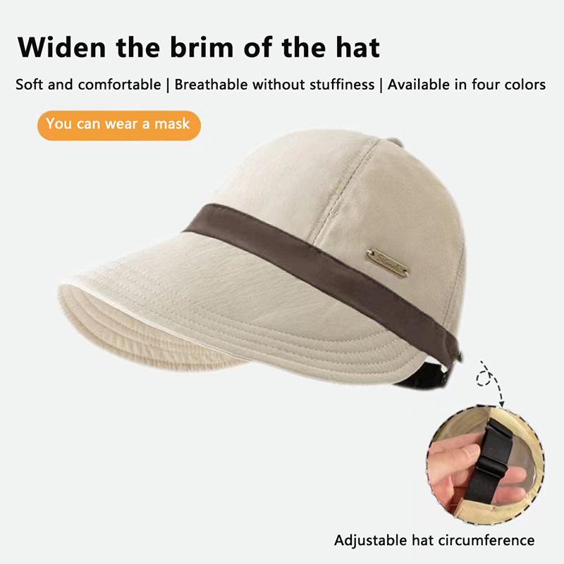 Women'S Foldable Sun Hat Summer Outdoor Beach Wide Brimmed Fisherman'S Hat