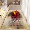 Burning Heart with Nails Design suitable as a non-slip mat for the living room or bedroom sofa