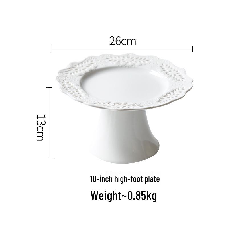 Embossed French Dessert Plate - Afternoon Tea & Western Food