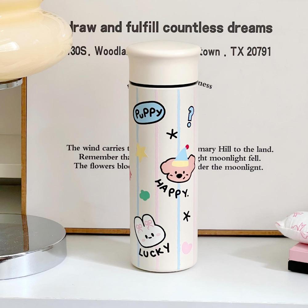 304 Stainless Steel Water Cup 500ml Vacuum Flask Cute Travel Mug