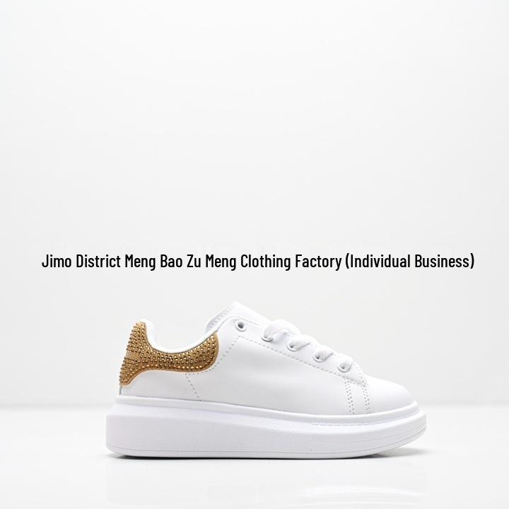 YY488 McQ Unisex Ležérní tenisky na platformě s kamínky a koženým svrškem