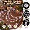 Clear Christmas Tree Hanging Pendant Crystal Bead Christmas Tree Garland  Holiday