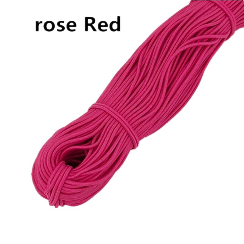 10yards 2mm Colorful High-Quality Round Elastic Rope Round Elastic Band Rubber Band Elastic Line Home DIY Sewing Accessories