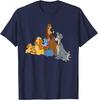 Hot Fashion Disney Lady and The Tramp Dogs T-Shirt S-4XL Four Seasons Gift
