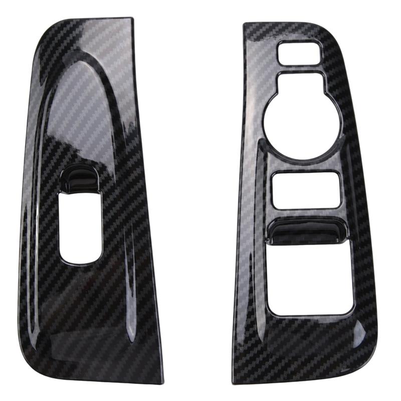 2Pcs ABS Carbon Fiber Window Armrest Trim Cover For Hyundai Grand Starex H1 2019 2020 Car Interior Accessories