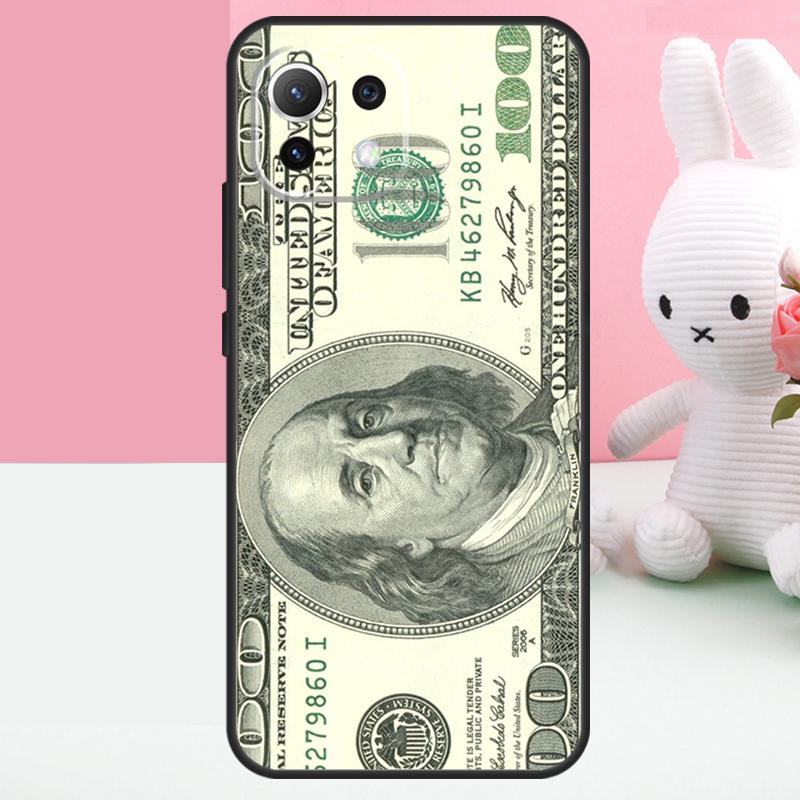 Banknote Dollar Cash Money Case For Xiaomi 15 Ultra 14 13 15T 13T 14T Pro 17 Pro Max POCO F7 X7 Pro X5 X6 F5 F6 Funda