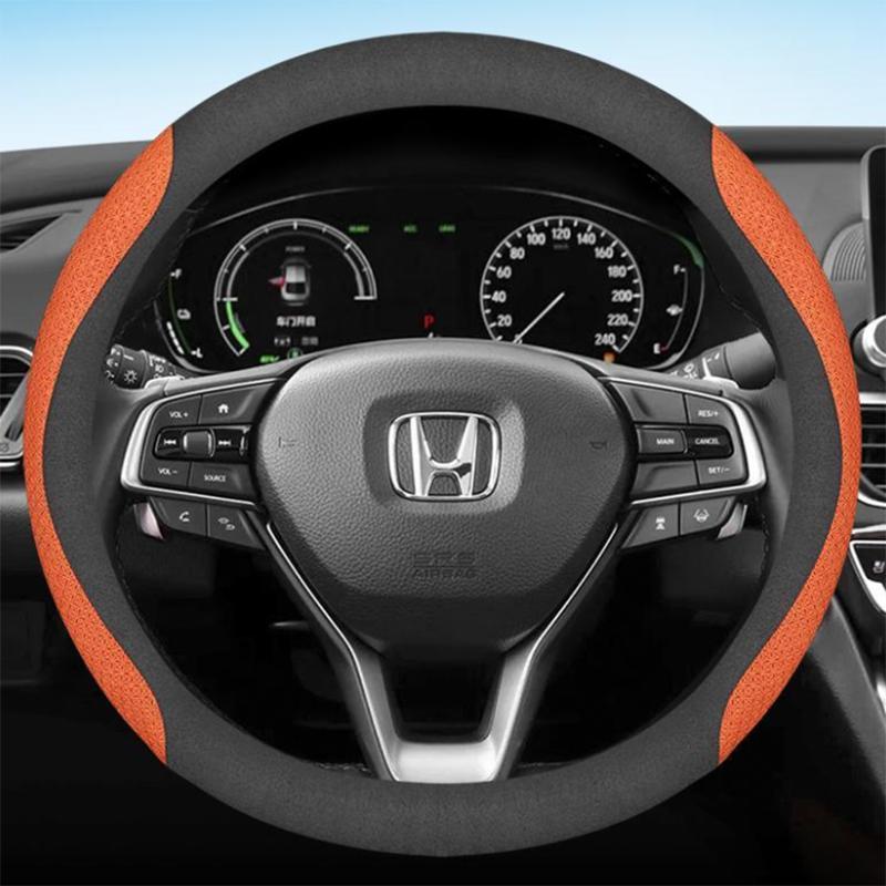 Per Honda CIVIC 2011 - 2015 2016 2017 Coprivolante per Auto Antiscivolo 11 colori Pelle 36cm Accessori Interni Auto