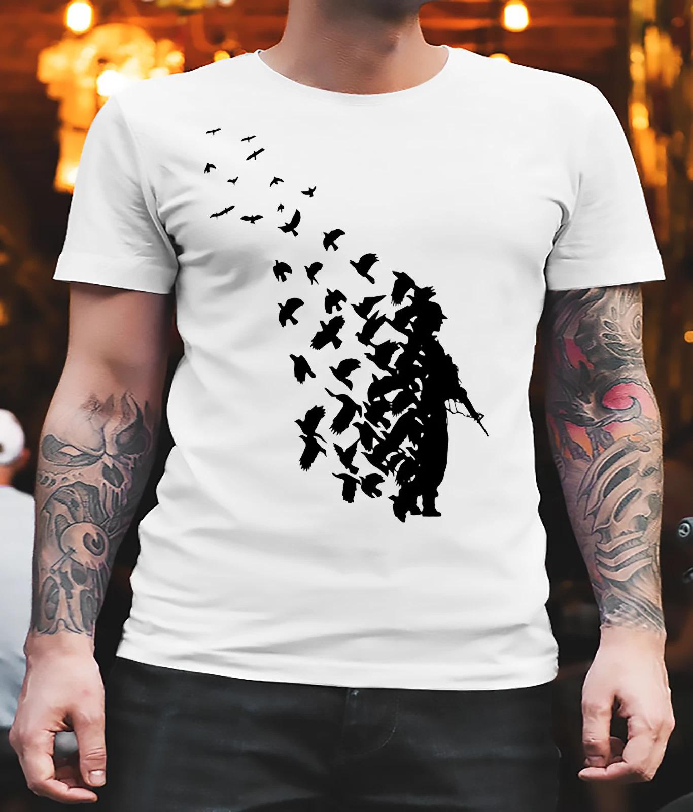 Men s and Women s T-shirts Banksy Birds Classic XXXL