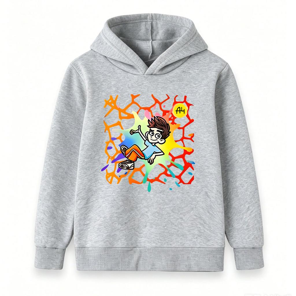 Kids Boys Girls Crew Neck Short Sleeve 100% Cotton T-Shirt, Cool Cartoon Boy Break Dance Printed Soft Breathable Casual Tees for Children Daily Wear S
