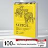 Thickened Sketchpad: Blank Coil-Bound Doodle Book for Colored Pencils