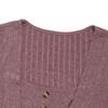 Autumn Women's Square Neck French Long Sleeve Knitwear Brushed Pit Stripe Pullover