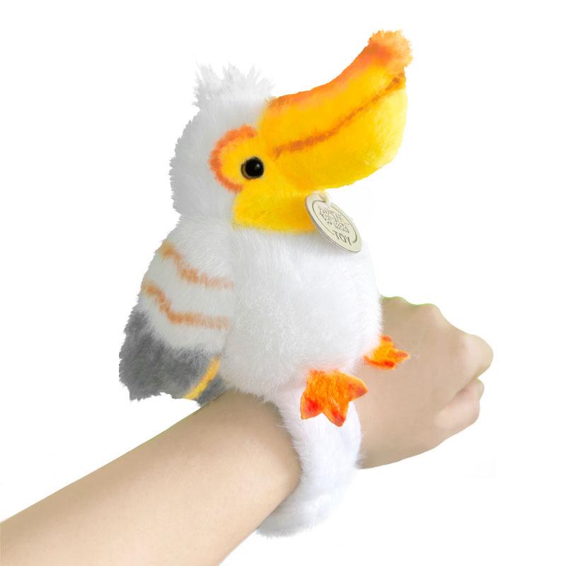 12cm Fun Bird Plush Doll Pentant Clap Ring Stand Shoulder Sparrow Parrot Pelican Raccoon Tree Nest Animal Plush Toy Home Decor