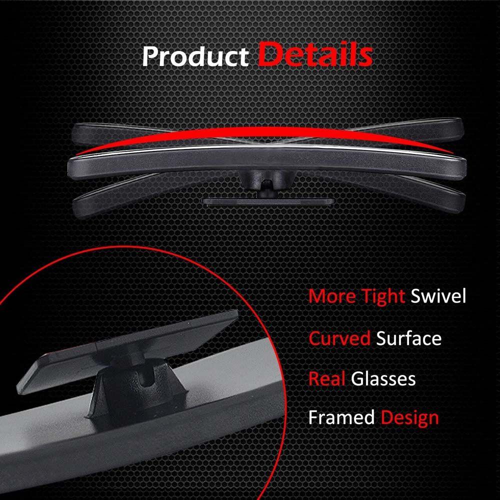 Degree Wide Angle Mirror Blind Spot Mirror Car Reversing Auxiliary Mirror Rectangular Curved Mirror