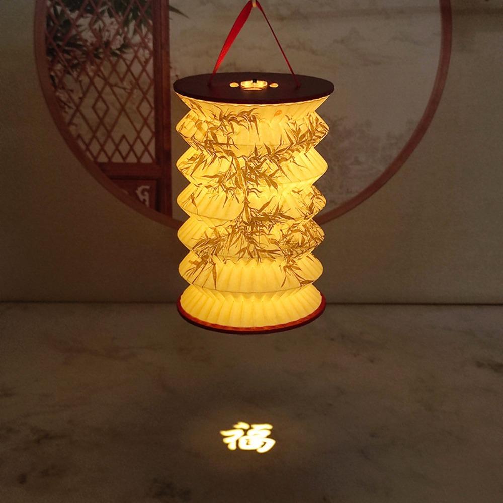 Hanging Chinese Paper Lantern Projected Handheld Lanterns Decorative Flower Lamp  Spring Festival