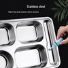 ZLIII 316 Stainless Steel Divided Lunch Tray
