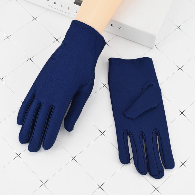 Unisex Thin Spandex Gloves for Driving & Dance In Black/White