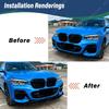 For BMW X3 G01 X4 G02 M Sport M40i M40d 2017 2018 2019 2020 2021 Automobile Front Bumper Lower Lip Spooler Splitter Body Kit