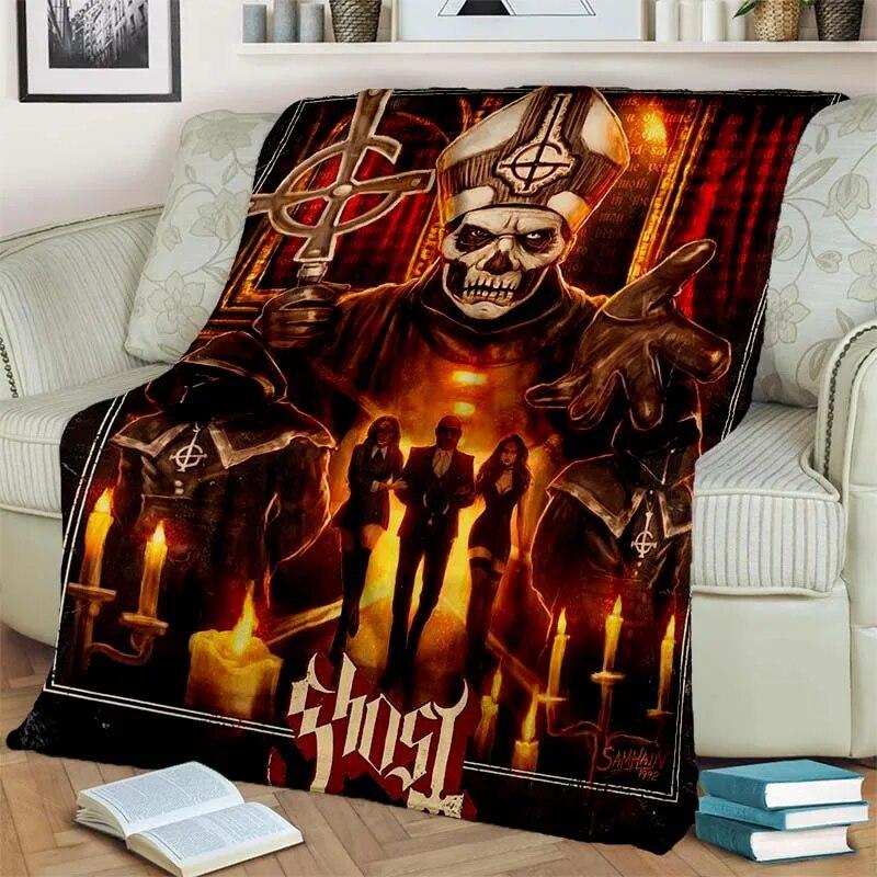3D Ghost Band Cartoon Flannel Blanket Fashion Warm Lightweight Living Room Bedroom Sofa Bed For Picnic Blanket
