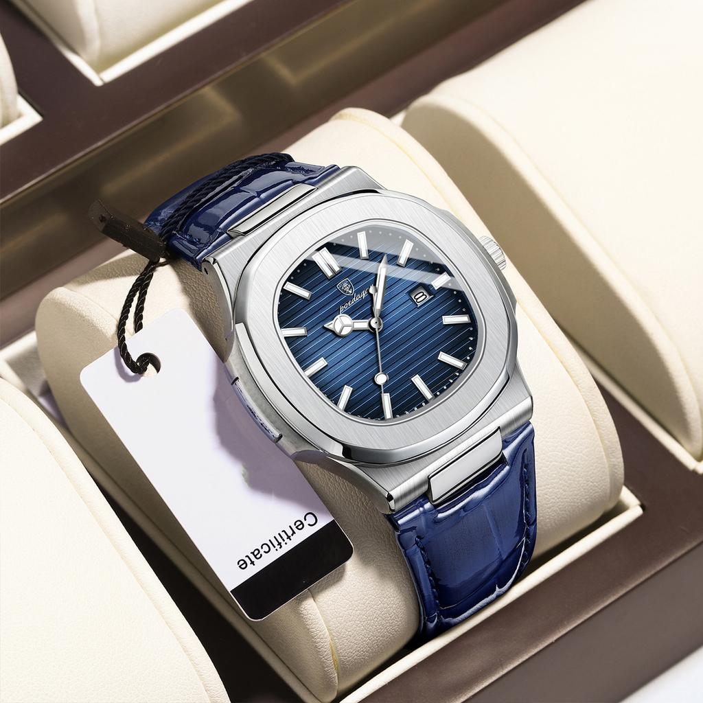 Top Brand Ultra Thin Men's Watch New Fashion Waterproof Quartz Watch Leather Business Clock